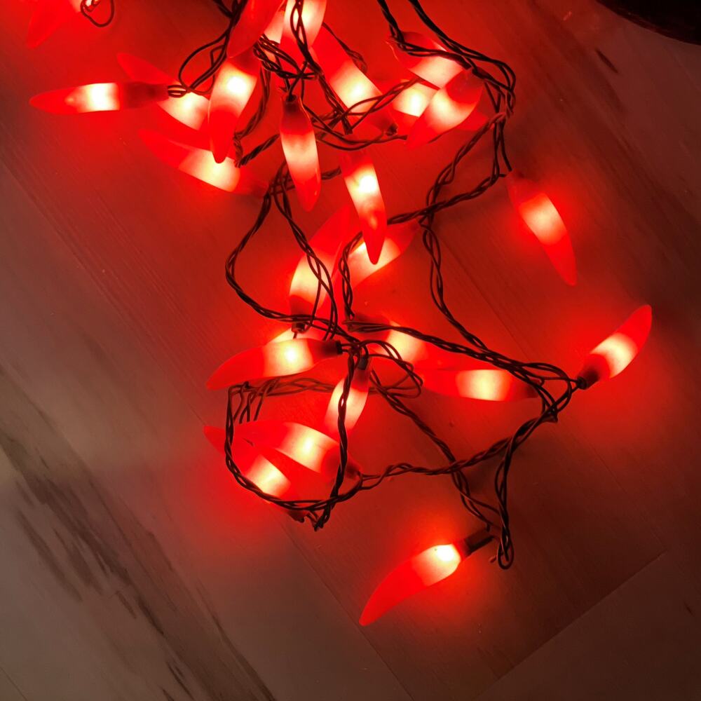 Red Green Chili Pepper String Lights 3 Sets Indoor/Outdoor Cinco De Mayo READ